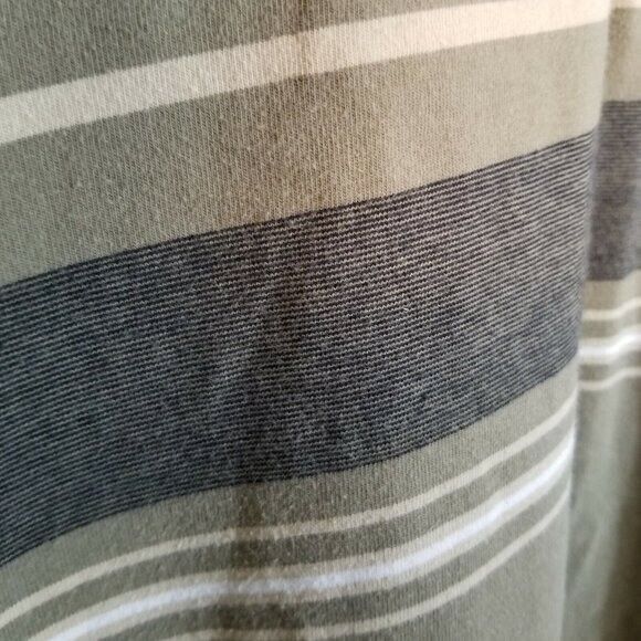 Knights Bridge Mens Sz XL Gray Green Striped Short Sleeve Polo Shirt - Picture 6 of 9